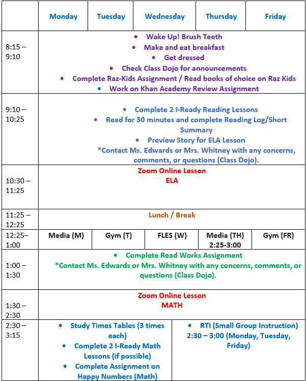 Schedule